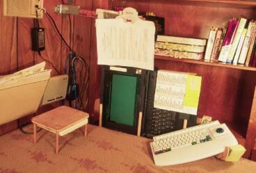 side lying computer setup with comfort and littlefingers keyboards