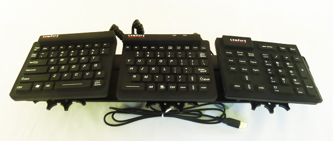 Ergonomic Keyboard System with New Silicone Soft Touch Keys
