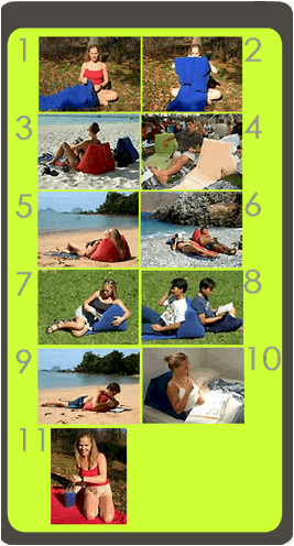 WondaWedge--Inflatable Pillow and Mat for beach, bed, reading, TV, picnics, RVs, outdoor events, etc. Helps lower back problems and couch sitting
